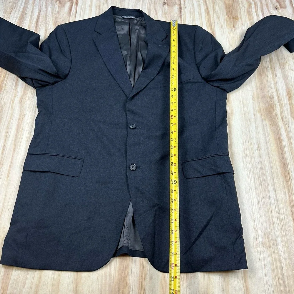 Jack Victor‎ Estrato Super 100's Wool Solid Gray Two Button  Blazer Men's 44L